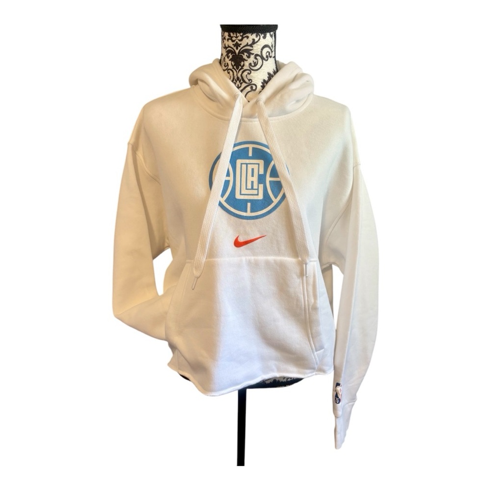 NIKE LA Clippers Essential Logo Cropped Pullover Hoodie